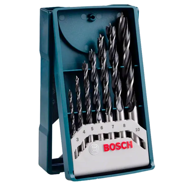 Juego de Mechas para Madera 3 a 10mm Bosch 7pzas